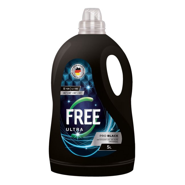 Detergent Gel de Rufe Lichid Ultra Free Pro Black 5L CNN50772