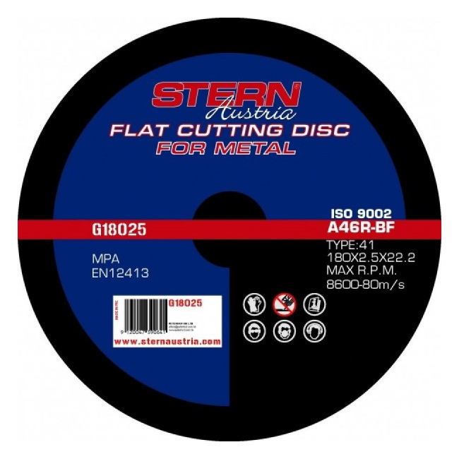 Disc abraziv pentru polizor unghiular Stern G18025 180x2.5mm