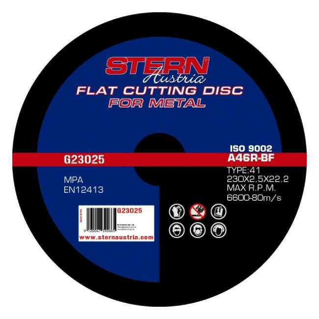 Disc abraziv pentru polizor unghiular Stern G23025  230x2.5mm﻿
