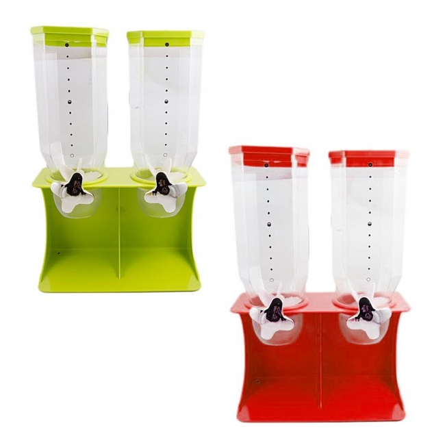 Dispenser Pentru Cereale Dublu 41x27.7cm 2x0.2l Div. Culori