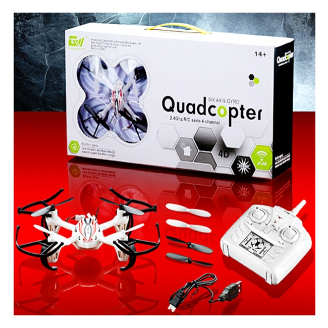 Drona Quadcopter Mini RC GWX01 4 Canale 6 Axe Iluminata