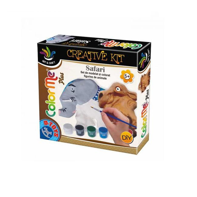 DToys Joc Creativ Color Me Plus Safari Elefant si Camila