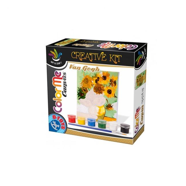 DToys Set Creativ de Pictura Color Me Canvas Van Gogh Sunflowers