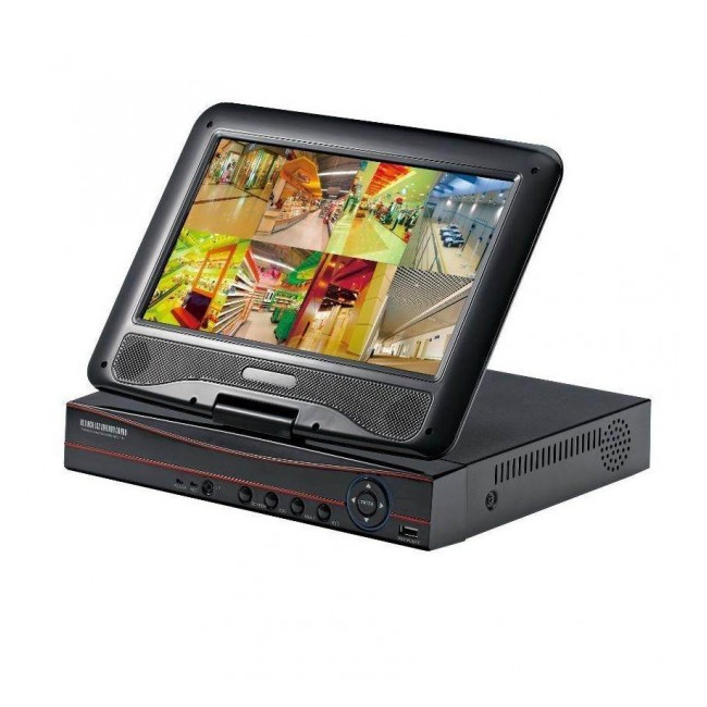 DVR 4 Canale CCTV cu LAN si Monitor LCD 10 Inch