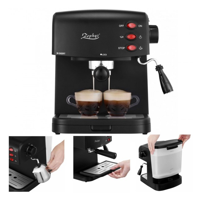 Espressor de Cafea Electric 2 cesti 15 Bar 1.5L 850W Zephyr Z1171G