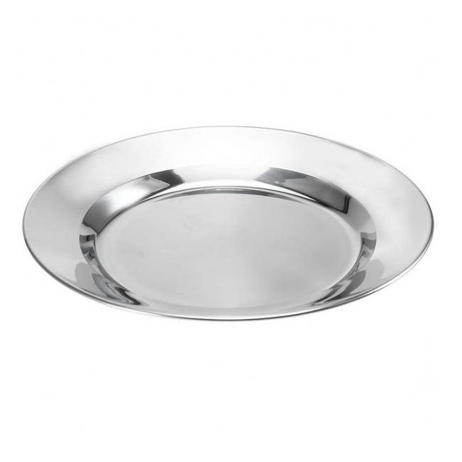 Farfurie din Inox Lucios, Intinsa, 26cm Grunberg IFM26