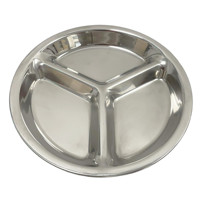 Set 6 Farfurii Inox 3 Compartimente 17.5cm 16240 6xCNN52917 6xDNC