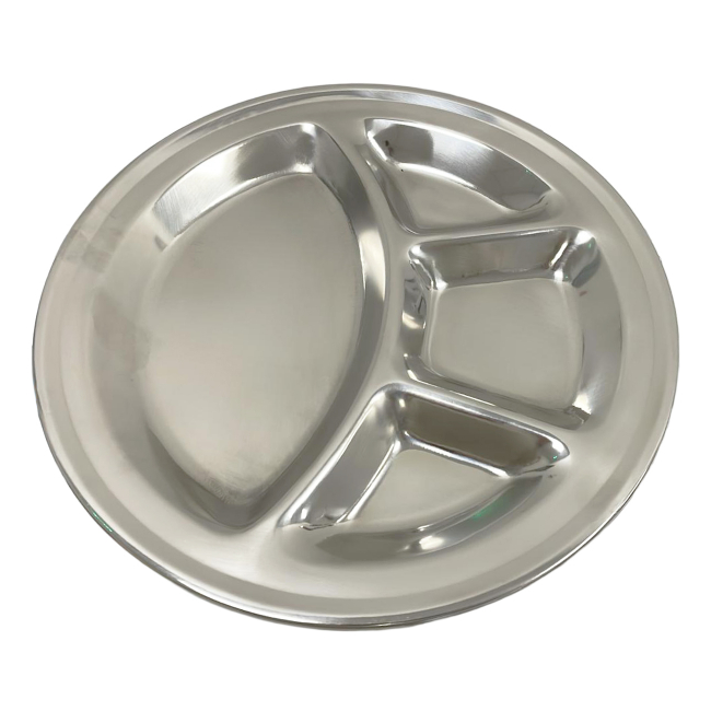 Set 6 Farfurii Inox Inox 4 Compartimente 27cm 35529-27 6xCNN52919 6xDNC