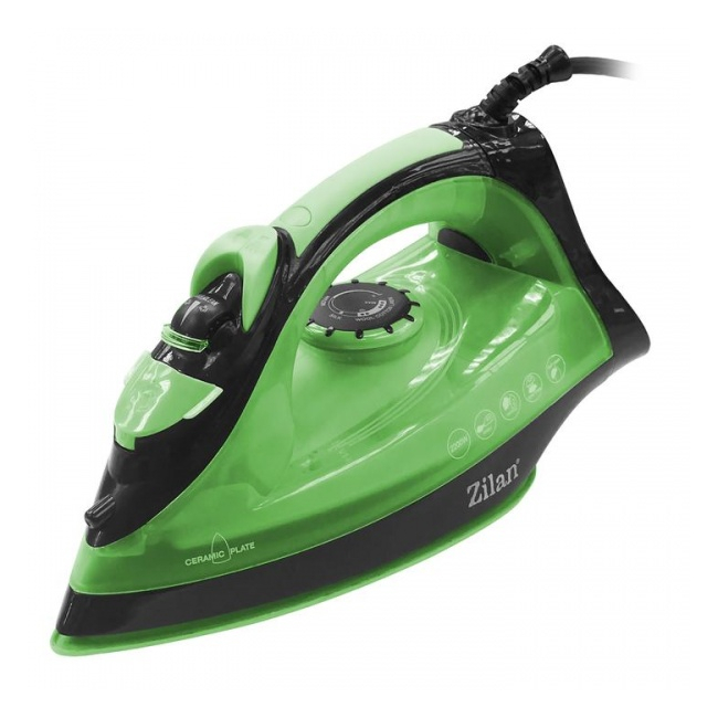 Fier de calcat talpa ceramica 2200W calcare cu aburi verde Zilan ZLN2189