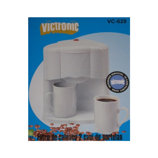 Filtru de cafea cu doua cani de portelan victronic vc628