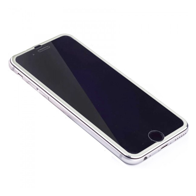 Folie Sticla Securizata Curbata 3D rama Metalica Silver iPhone 7