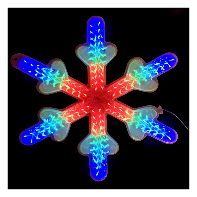 Fulg de Nea Luminos de Craciun 50cm Multicolor 220V