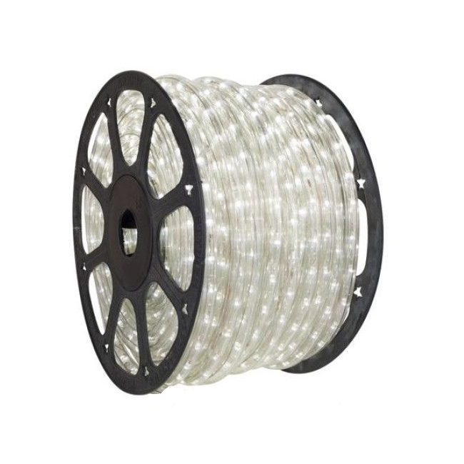 Furtun Luminos 100m 2300LEDuri Alb Rece Cilindric 2Pini 11mm