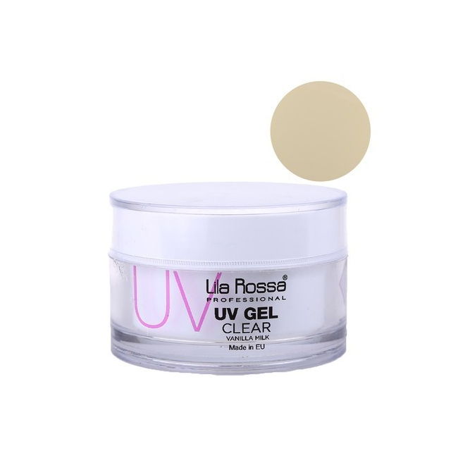 Gel UV Unghii Lila Rossa Professional Clear Vanilla Milk 15g E1023