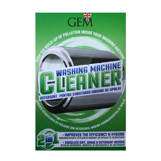 GEM Detergent pentru Curatarea Masinii de Spalat Rufe 2in1 2x125g