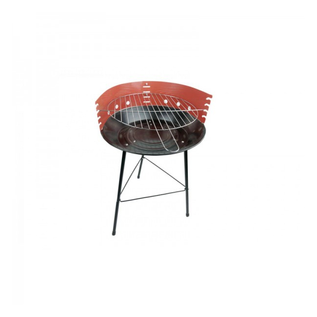 Gratar Portabil Rotund Inaltime Reglabila Otel 36x52cm BBQ13 JU