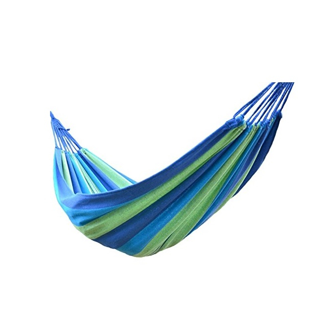 Hamac Tricolor Textil 1 Persoana 1.9x0.95m cu Husa 100Kg