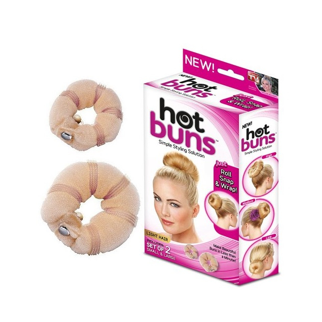 Hot Buns Burete pentru Coc Blond Set cu Doua Marimi