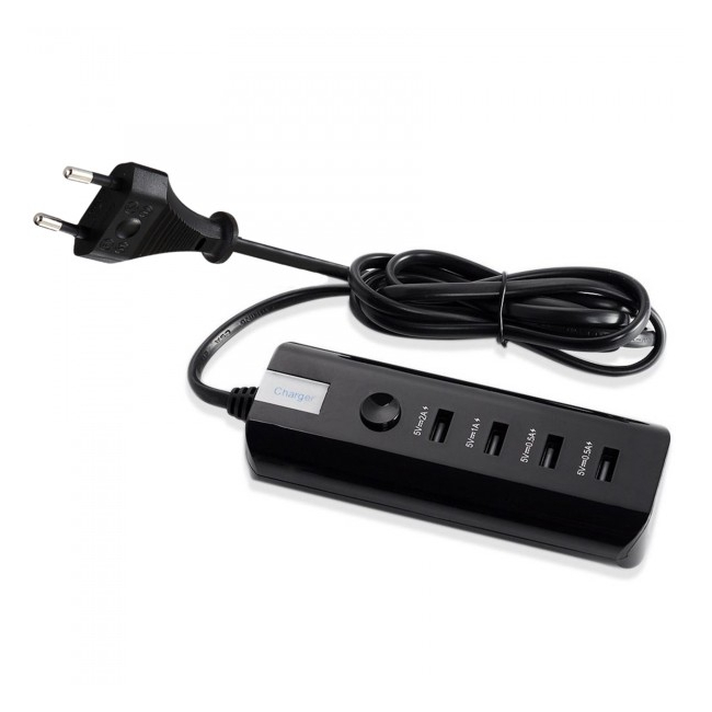 Incarcator USB Hub 4 Porturi USB 2.0 cu Buton ON/OFF 220V RNAI802