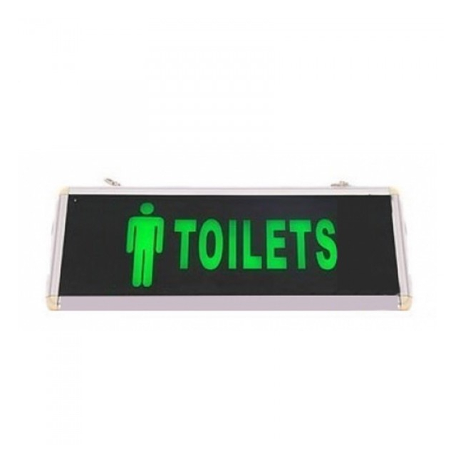 Indicator Luminos Toilets Barbat LED si Acumulator 355x145mm 1 Fata WT