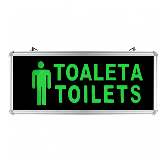 Indicator Luminos Toaleta Toilets Barbati cu Acumulator 355x145mm 1 Fata WT MNR3652