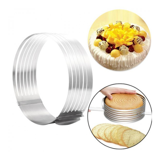 Inel Feliator Blat de Tort Ajustabil Cake Ring 8.5cm 16-20cm S DNC47793