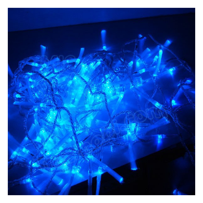 Instalatie 60 LEDuri cu Fibra Optica Lumina Albastra