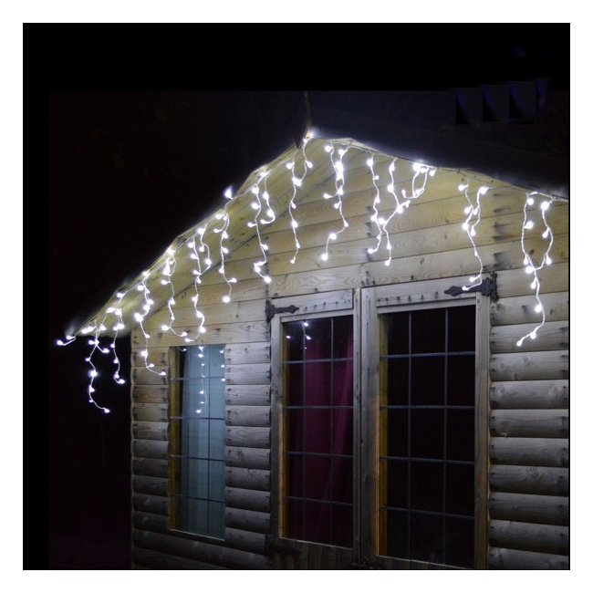 Instalatie Franjuri Inegali 25m 500LED Alb Rece FA P Flash TO902W