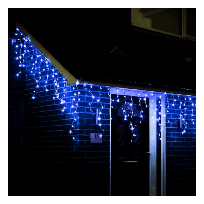 Instalatie Franjuri Inegali 25m 500LED Albastru FA P Flash TO902B