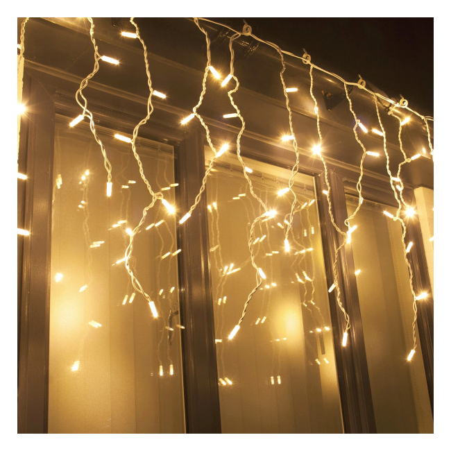 Instalatie Franjuri Inegali 50m 1000LED Alb Cald FA P Flash TO904WW