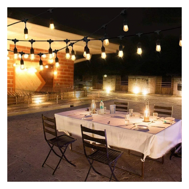 Instalatie LEDuri Gradina 10m 20 Becuri Vintage Alb Cald 220V P TO GL10M20L