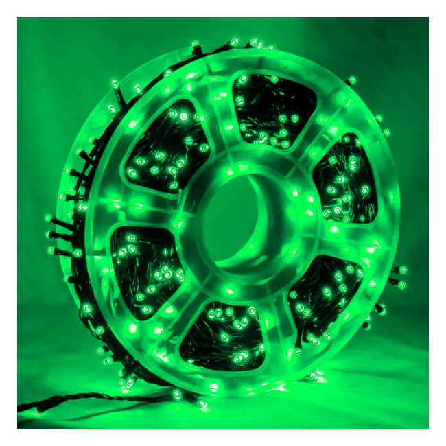 Instalatie Luminoasa Liniara Snur Rola 50m 500LED Static FN P Verde 220V