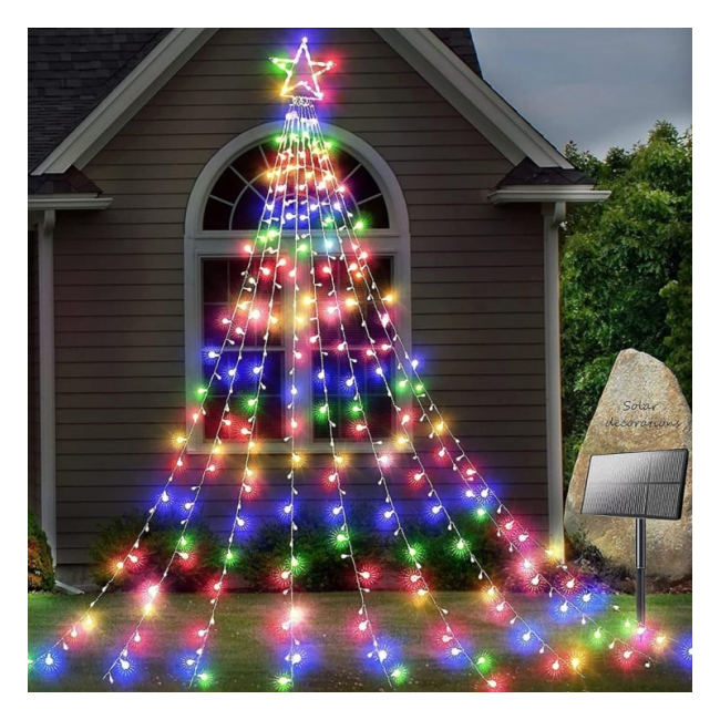 Instalatie Solara Perdea Varf Stea Telecomanda 9Fire 210LED Multicolor TO210C