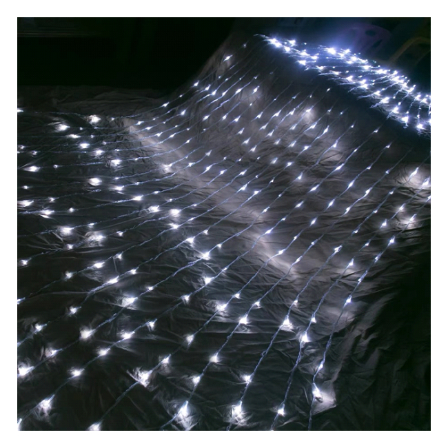 Instalatii Craciun Perdea Ploaie 3x3m 384LED Alb Rece FI P TO6012