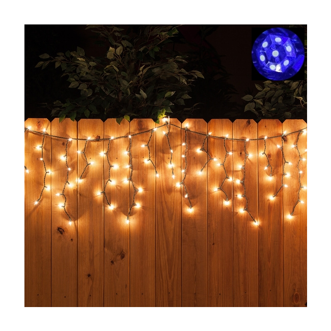 Instalatii de Craciun Franjuri 5x0.7m 143LED 7in1 Alb Cald IP44 FN P 8033