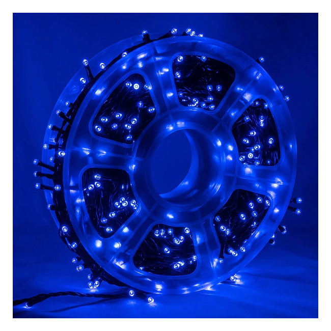 Instalatii Luminoase Liniare Snur Rola 50m LED Mat V8 Albastru Jocuri Lumini TO5012