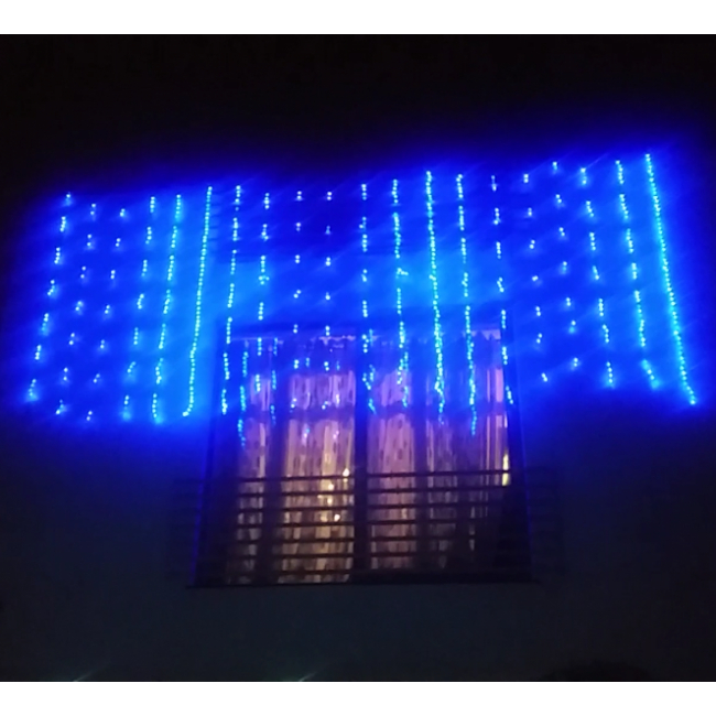 Instalatii Luminoase Digitale Craciun Perdea 900 LEDuri Albastre 2.5x3m BZ