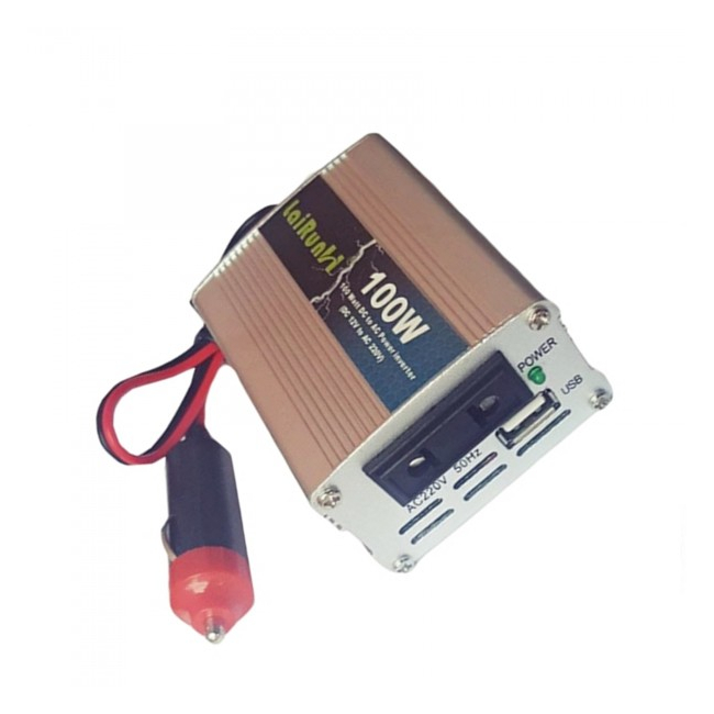 Invertor Auto 12V la 220V 100W cu USB si Cablu Priza Auto Lairun
