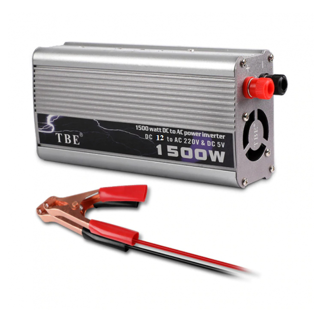 Invertor Auto 12V la 220V 1500W Cabluri Clesti TBE