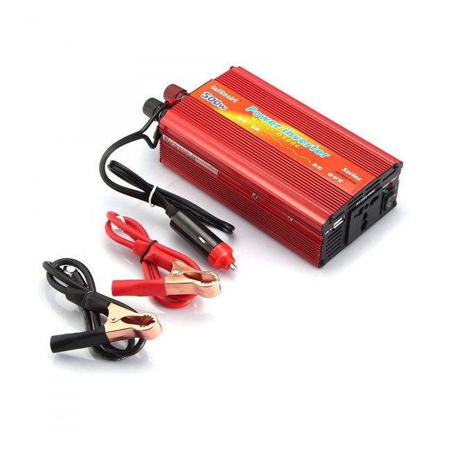 Invertor Auto 12V la 220V si USB 500W Constant Max.425W Clesti si Priza Auto