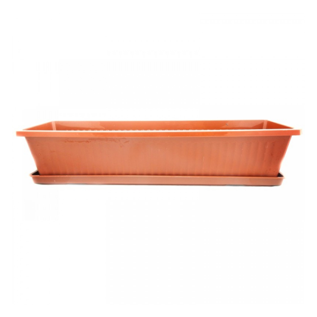 Jardiniera Decor cu Tava 60cm Maro CRL DNC29504