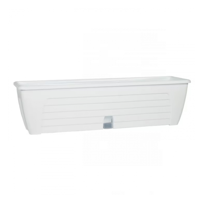 Jardiniera Lido Plus Teracot cu tava incorporata 60x16.5cm 12.3L Alb CNN30073