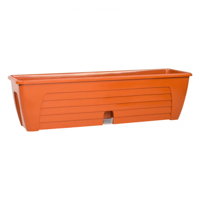 Jardiniera Lido Plus Teracot cu tava incorporata 60x16.5cm 12.3L Maro CNN44717