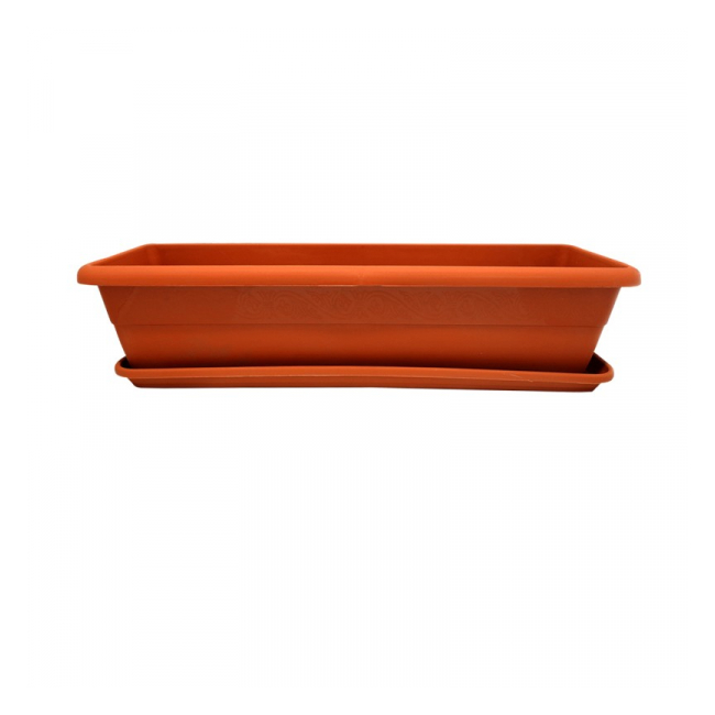 Jardiniera Sterk 40x20x17cm cu tava maro DNC1226 CNN