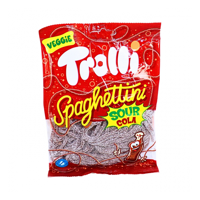 Jeleuri spaghete cola dulci acrisoare Spaghettini Sour Cola Trolli 100g MGR28857