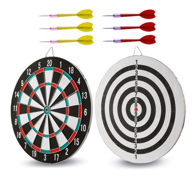 Joc Darts si Tinta 37cm cu 6 Sageti si 2 Fete