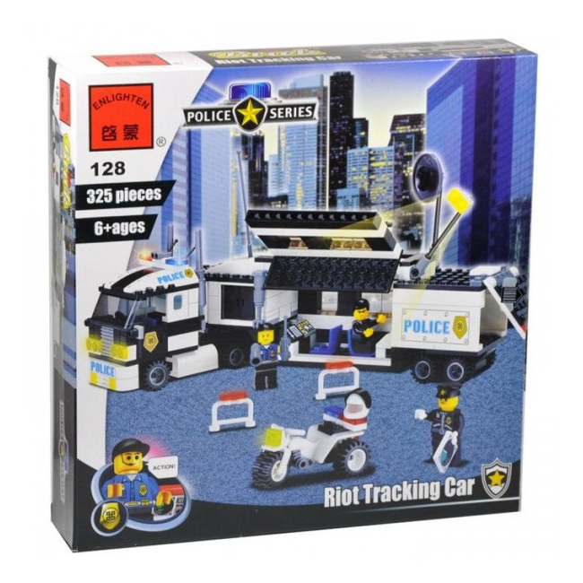 Joc tip Lego Camion Politie Enlighten 128 cu 325 Piese
