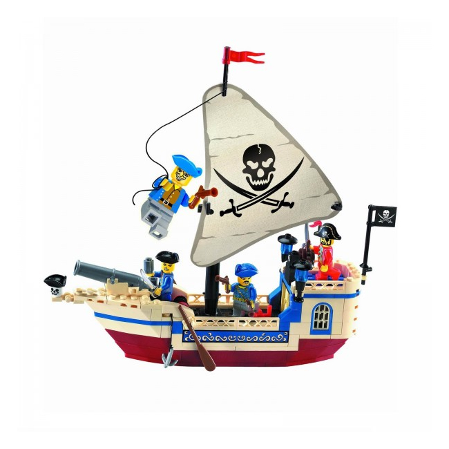 Joc tip Lego Corabie Pirati Pearl Enlighten 304 cu 188 Piese