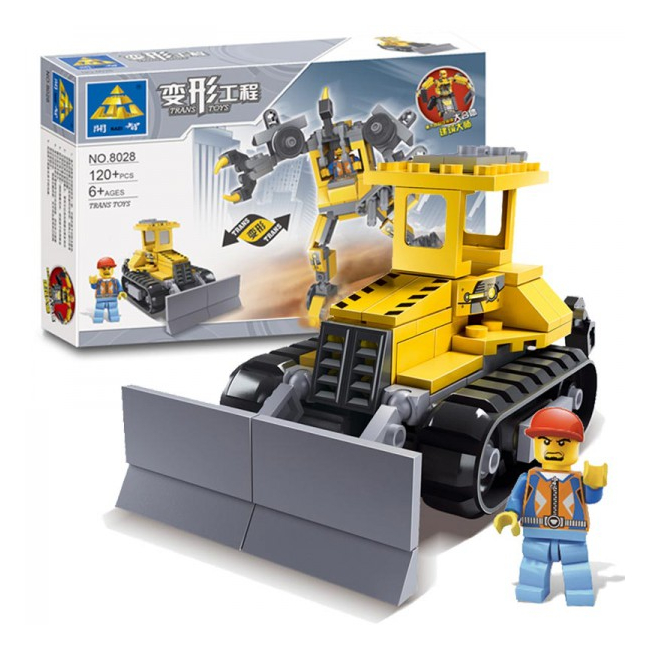 Joc Tip Lego Set Constructie Robot Buldozer Transformer Kazi 8028