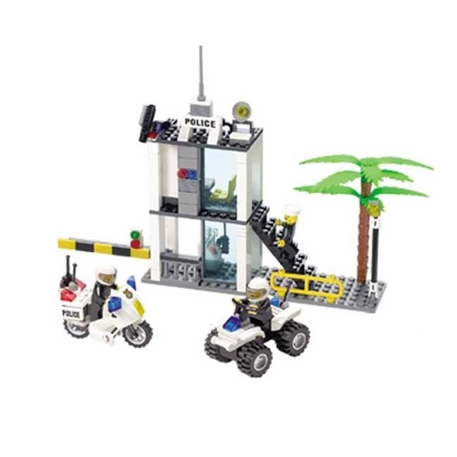 Joc Tip lego Set Constructie Statie de politie Kazi 6728 193 piese